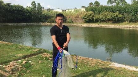 手抛网捕鱼视频